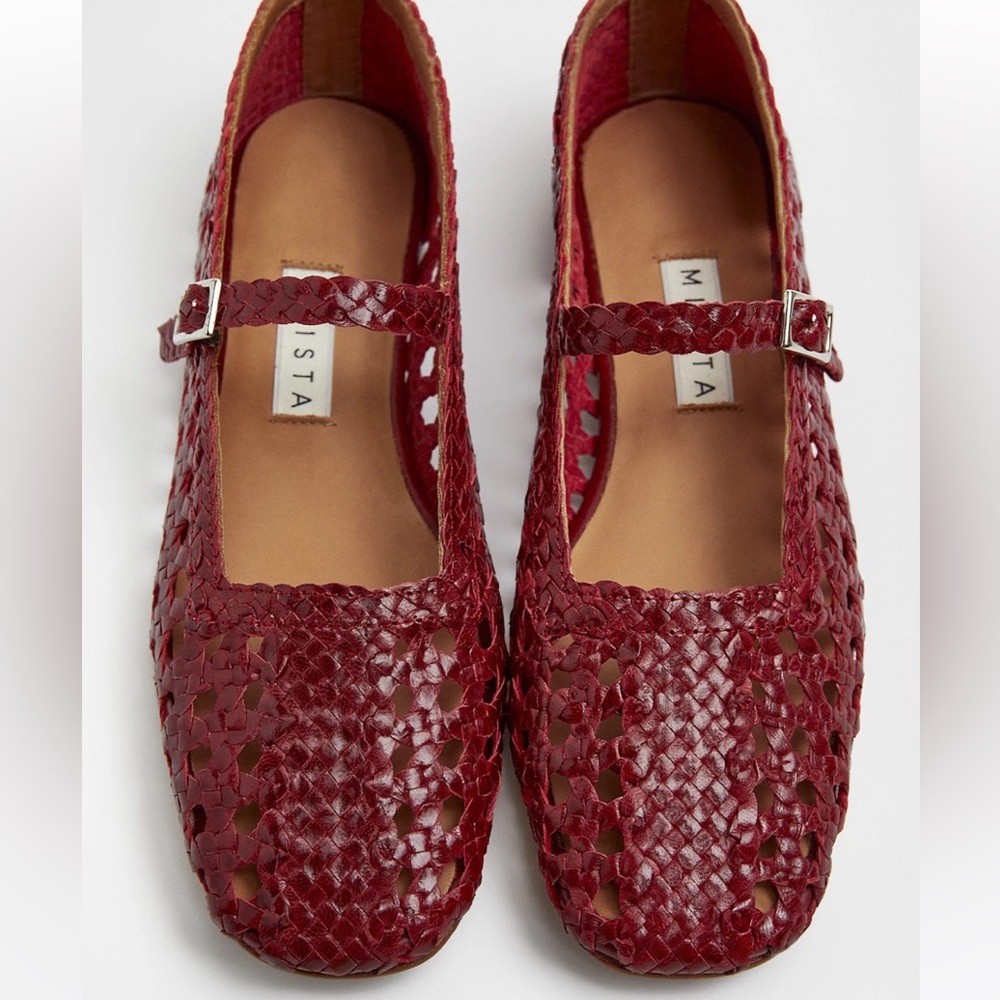 MIISTA Women's Dark Red Ballerinas eu 42